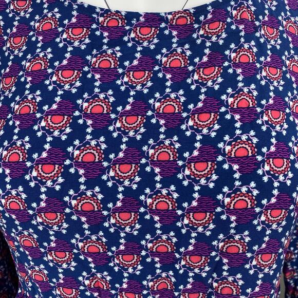 JANE AND DELANCEY Anthropologie Patterned Peasant Blouse Sz Small - Picture 4 of 5